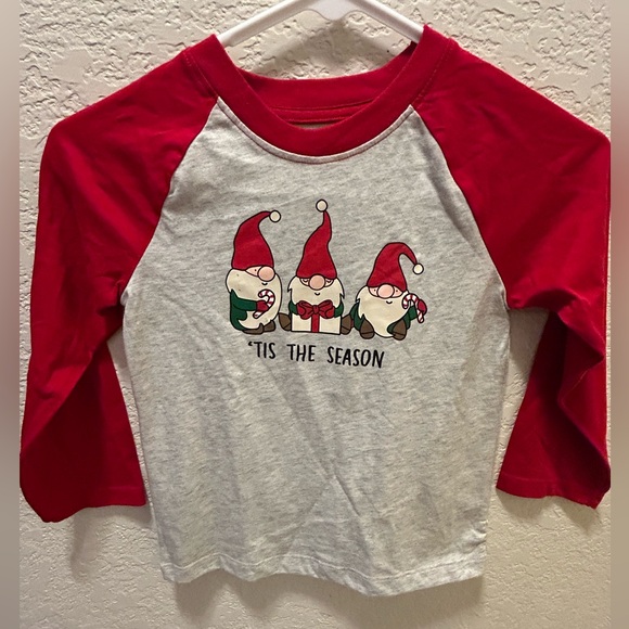 Holiday Time Preloved Toddler Baseball Jersey Style Holiday Shirt, Size 5T - Picture 1 of 5
